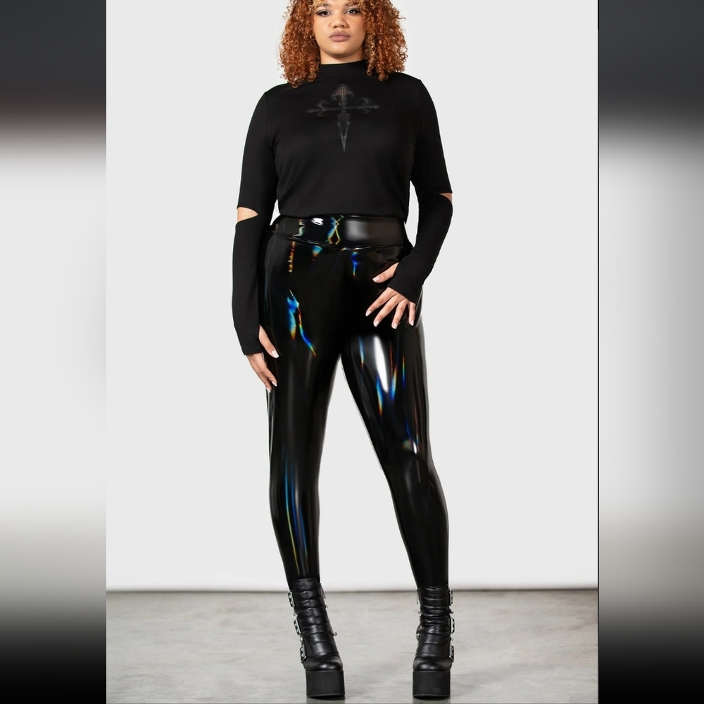 Killstar Black Glossy Leggings